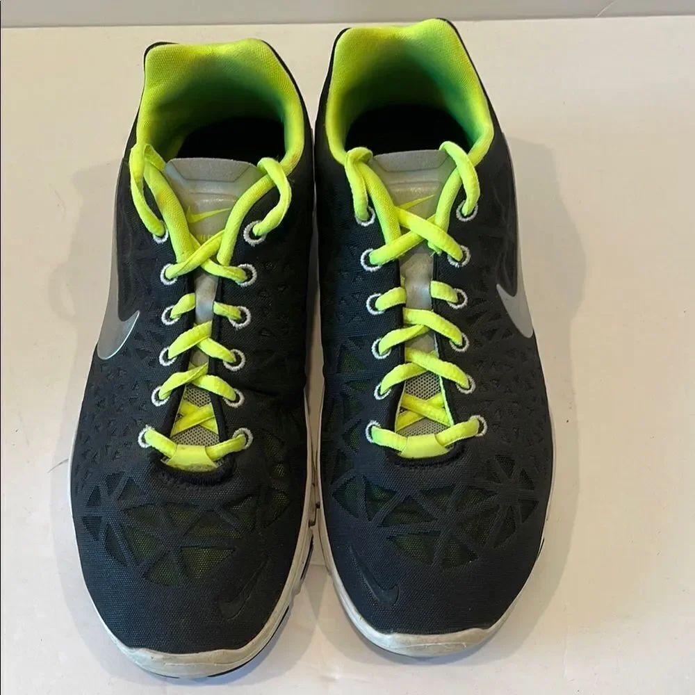 Nike Black and Lime Green Sneakers